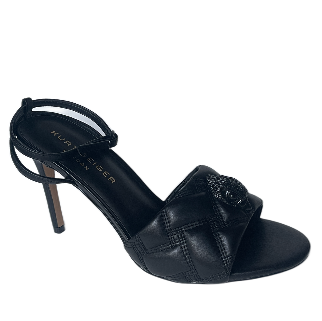 KURT GEIGER 225-KENSINGTON SANDAL-BLACK-LEATHER 8489900109
