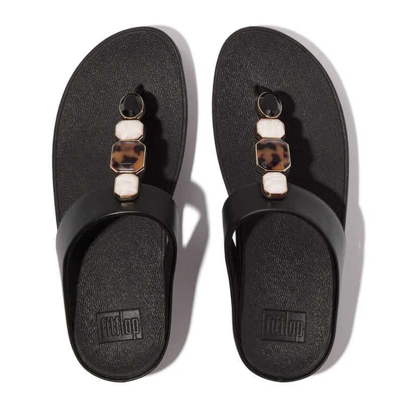 Fitflop W Fino multi-stone leather IU9-090 NEGRO -51330