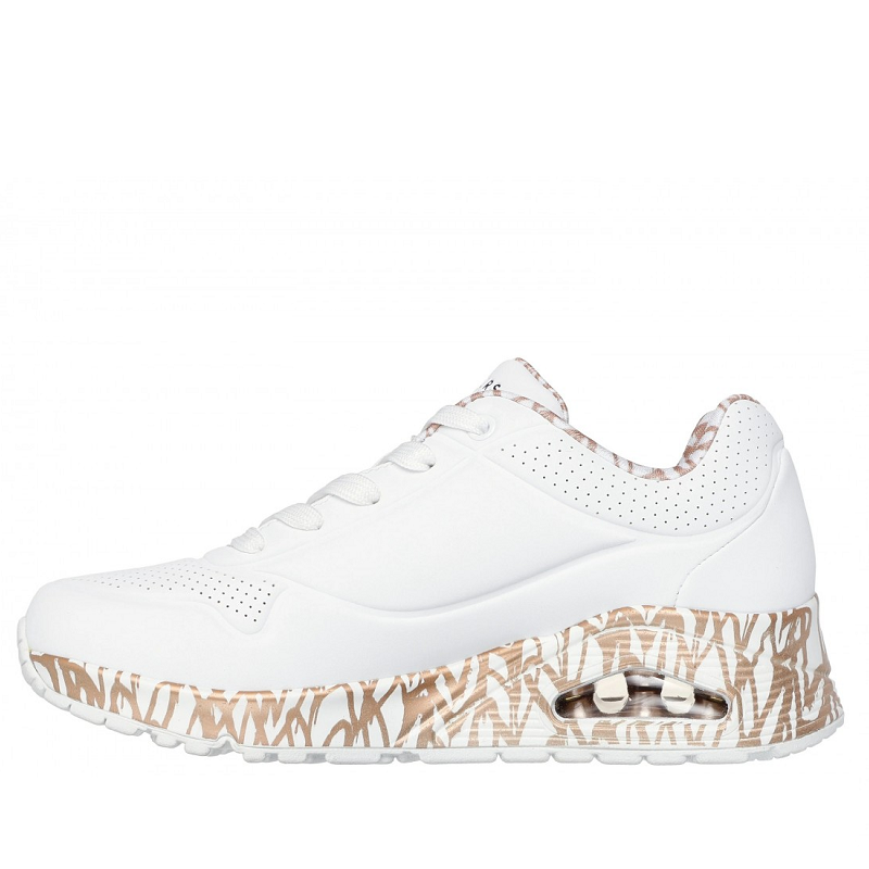 Skechers Uno - Loving Love 155506 White / Rose Gold -50088