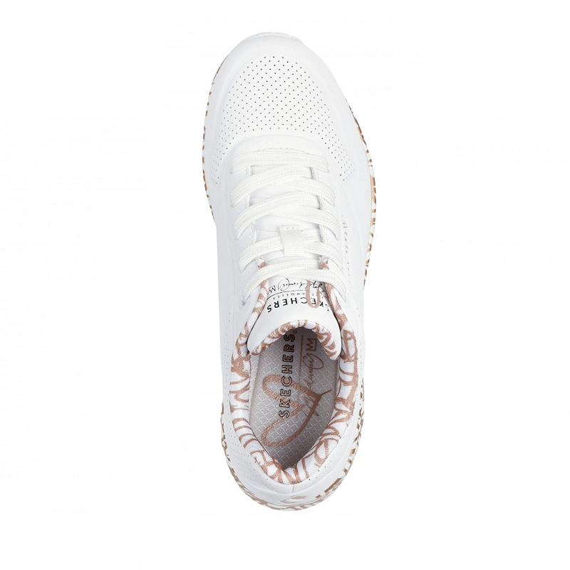 Skechers Uno - Loving Love 155506 White / Rose Gold -50088