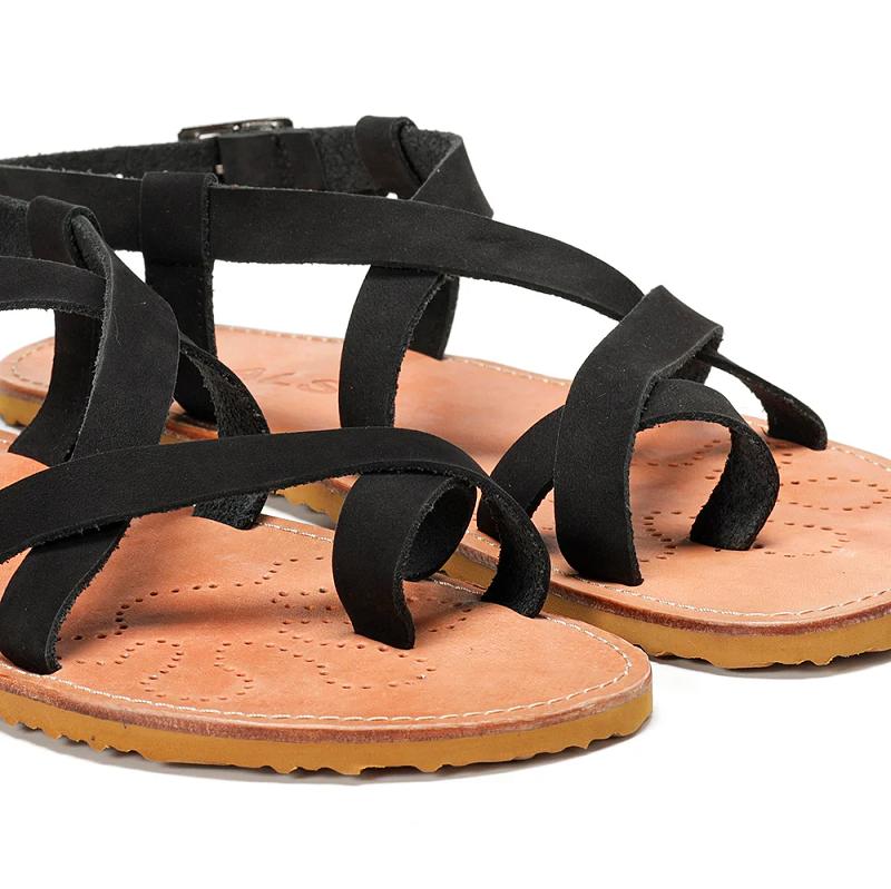 Waals sandalia barefoot hancrafted Natur I muj 70 black  -53498